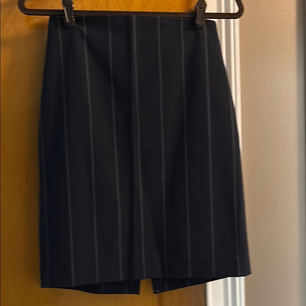 Classic Navy Pinstripe Skirt